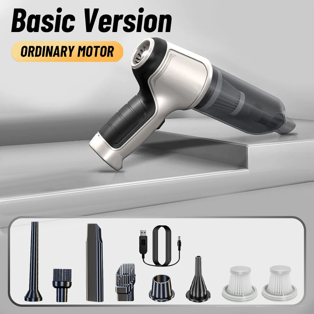 Portable Wireless Car Vacuum Cleaner with 95000PA Strong Suction – Handheld and Powerful Blower for Home and Vehicle Use