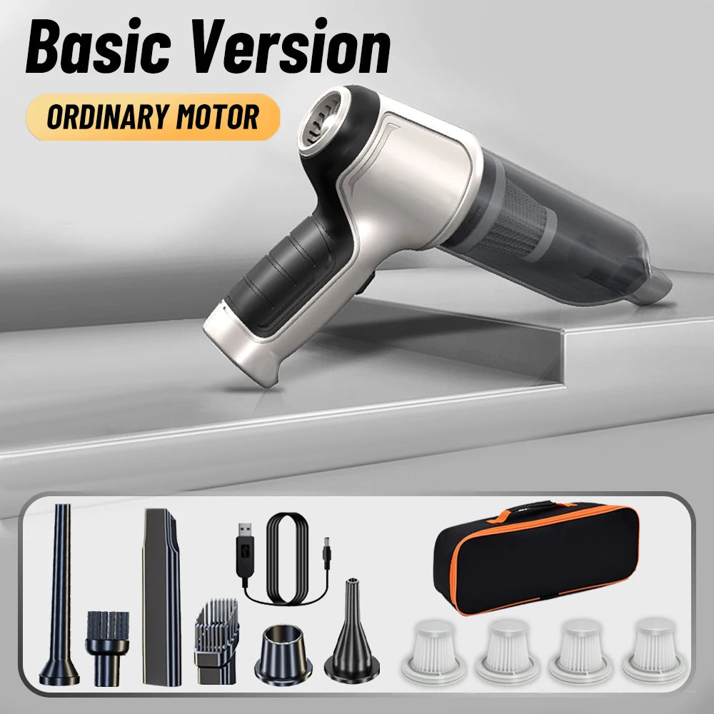 Portable Wireless Car Vacuum Cleaner with 95000PA Strong Suction – Handheld and Powerful Blower for Home and Vehicle Use