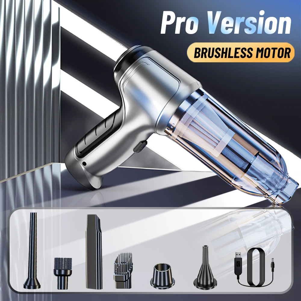 Portable Wireless Car Vacuum Cleaner with 95000PA Strong Suction – Handheld and Powerful Blower for Home and Vehicle Use