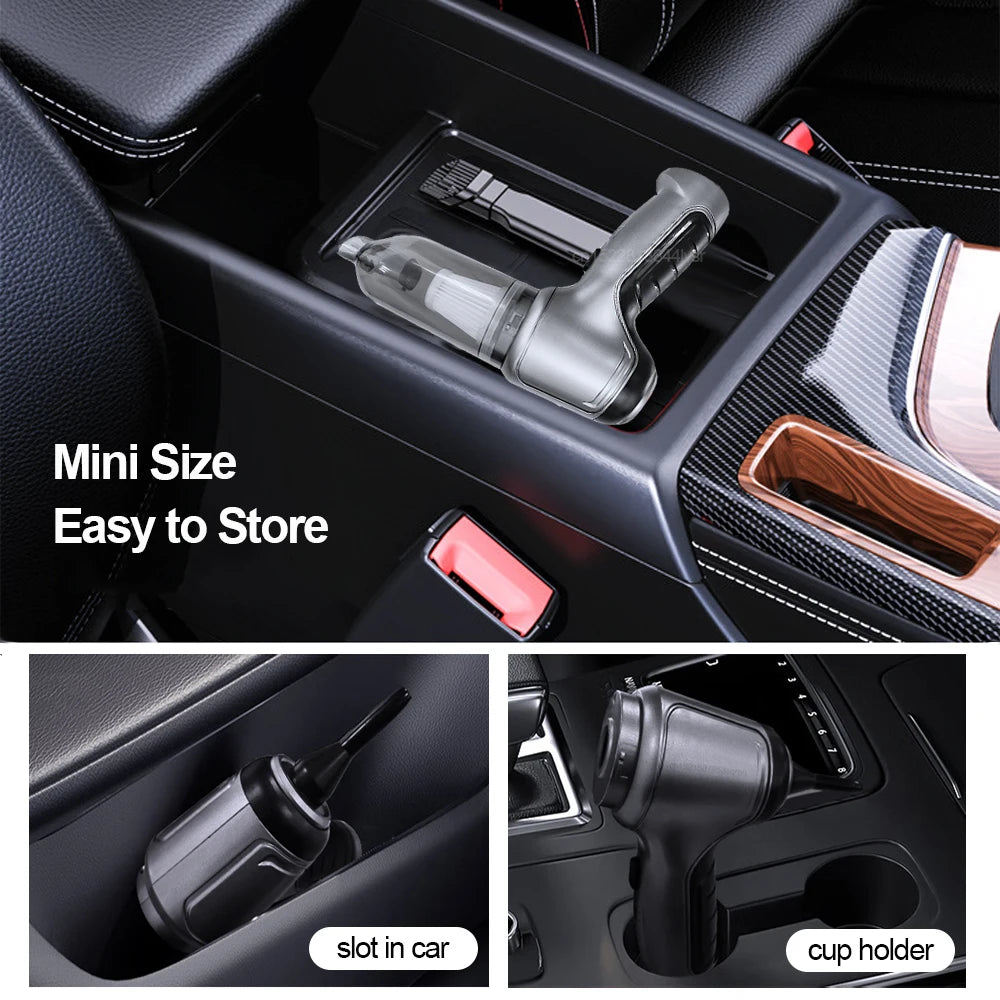 Portable Wireless Car Vacuum Cleaner with 95000PA Strong Suction – Handheld and Powerful Blower for Home and Vehicle Use